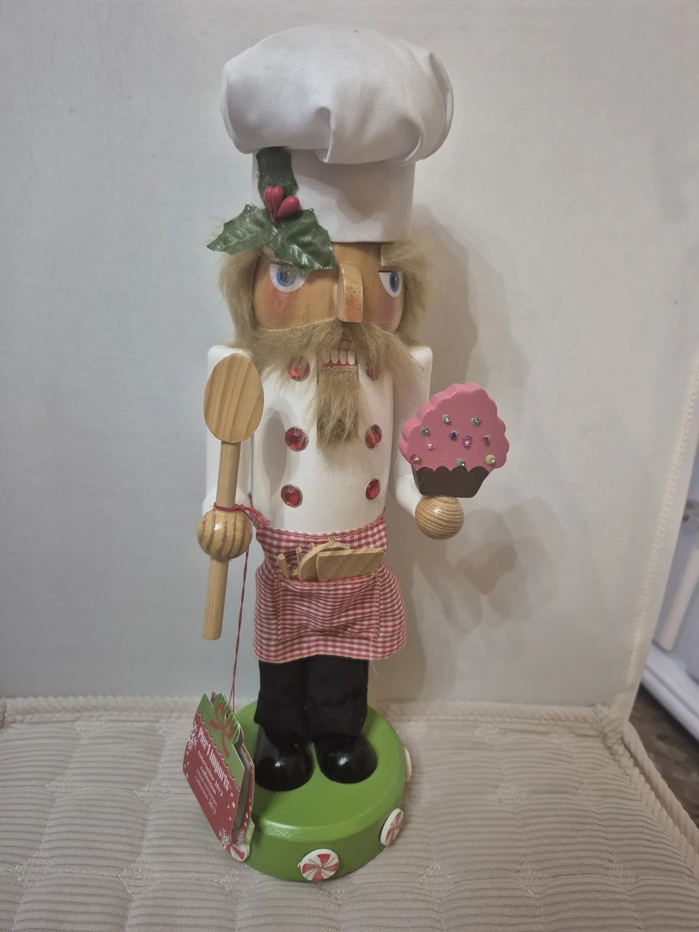 Pier 1 Chef Nutcracker Figurine in White and Red